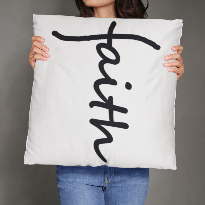Faith (Black) – Classic Pillow – Gift for Her – Gift for Him