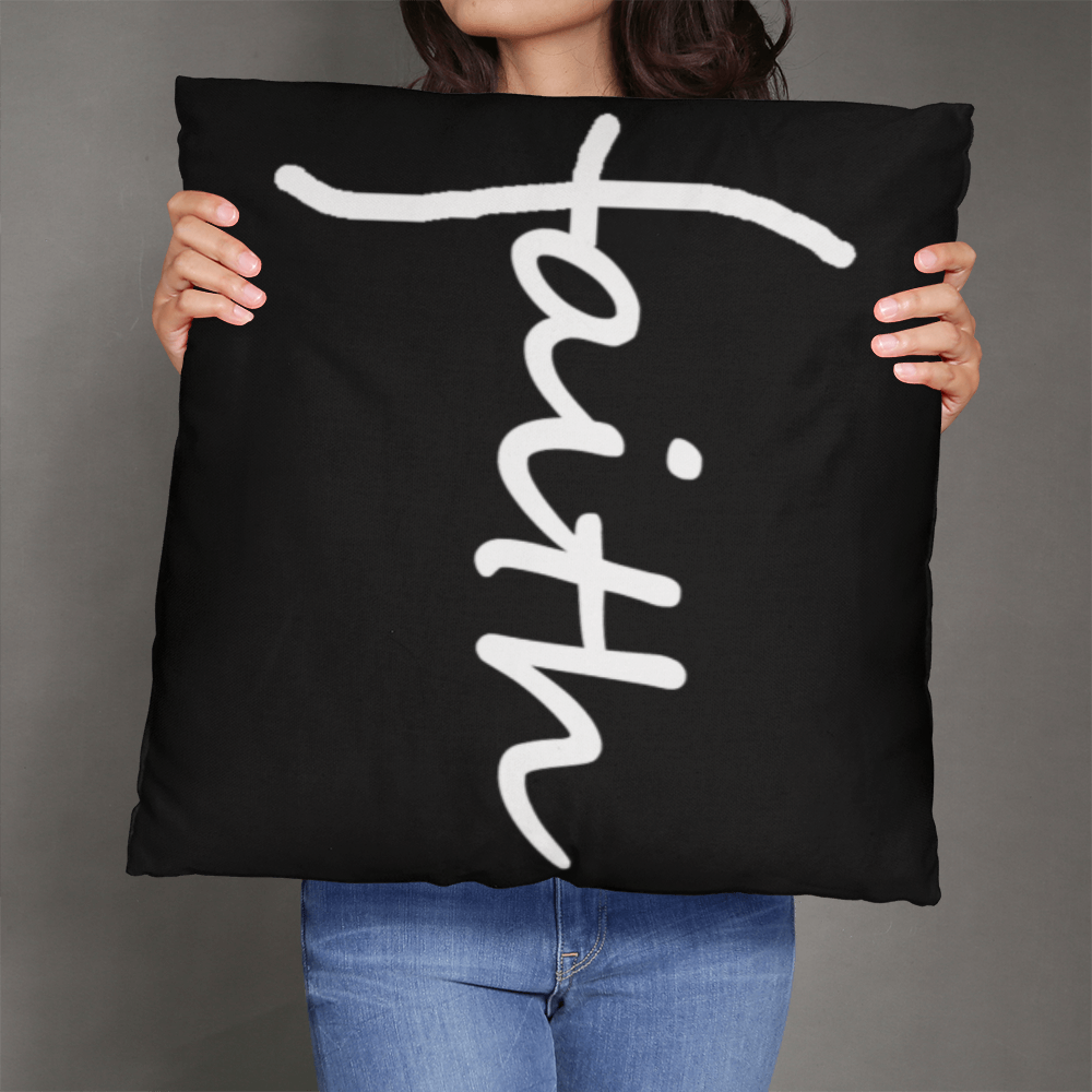 Faith (White) - Classic Pillow - Gift for Her - Gift for Him