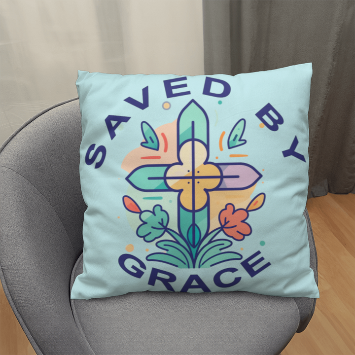 Saved By Grace Classic Pillow – Gift for Her