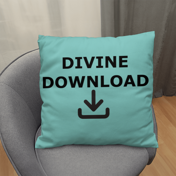 Divine Download (Black) Classic Pillow – Gift for Her - Gift for Him
