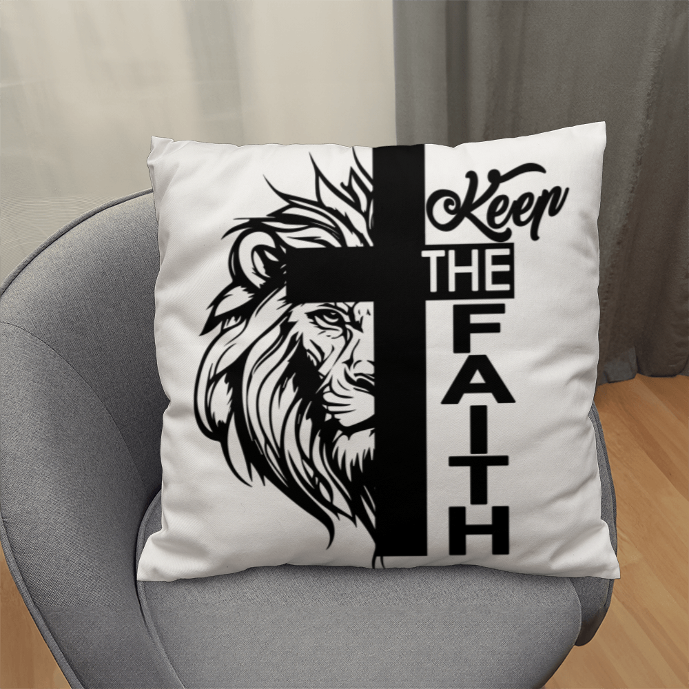 Keep The Faith (Black) Classic Pillow – Gift for Her - Gift for Him