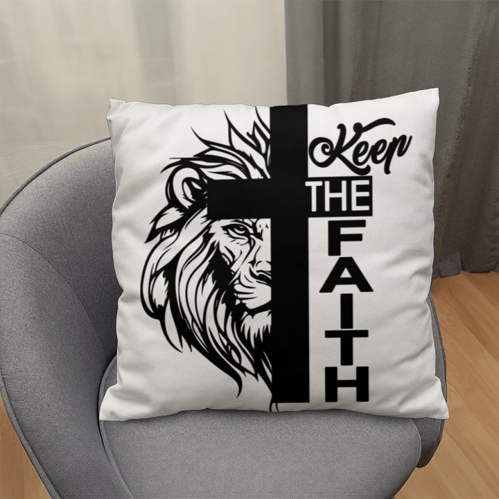 Keep The Faith (Black) Classic Pillow – Gift for Her - Gift for Him