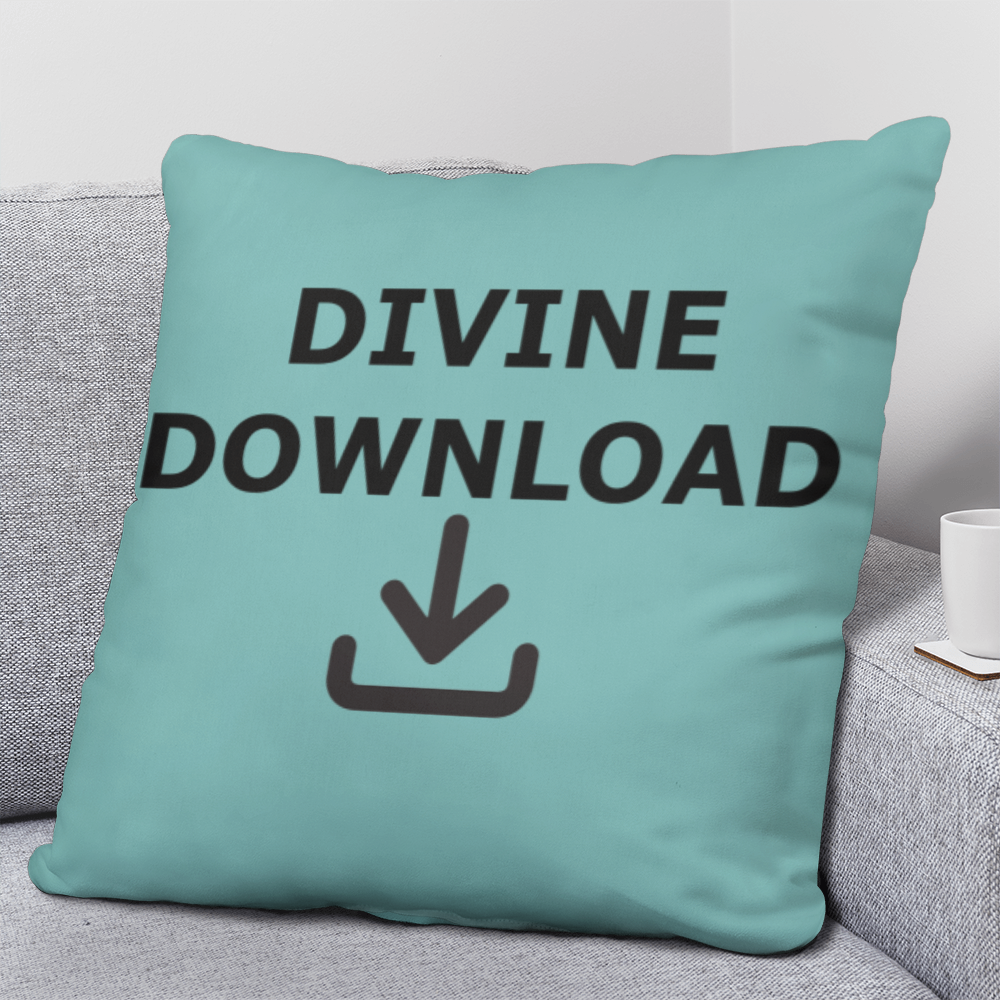 Divine Download (Black) - Classic Pillow - Gift for Her - Gift for Him