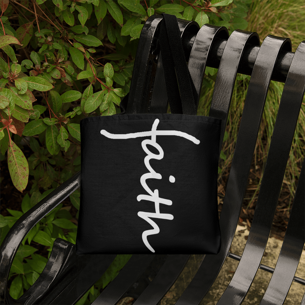 Faith (White) Tote Bag – Gift for Her - Gift for Him