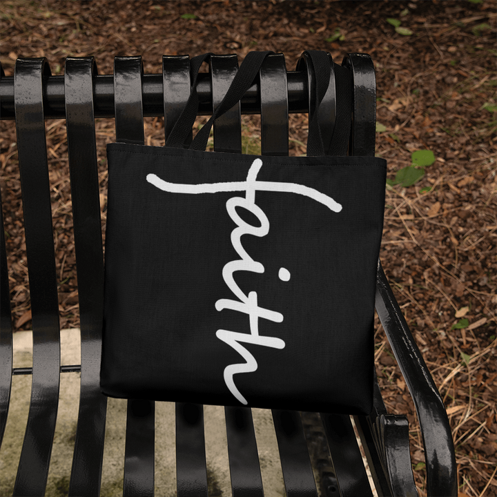 Faith (White) Tote Bag – Gift for Her - Gift for Him