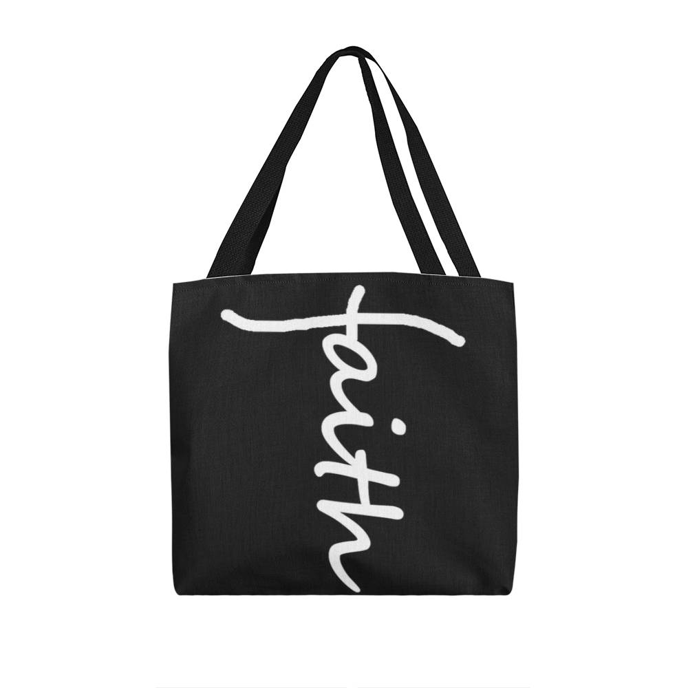 Faith (White) - Classic Tote Bag - Gift for Her - Gift for Him