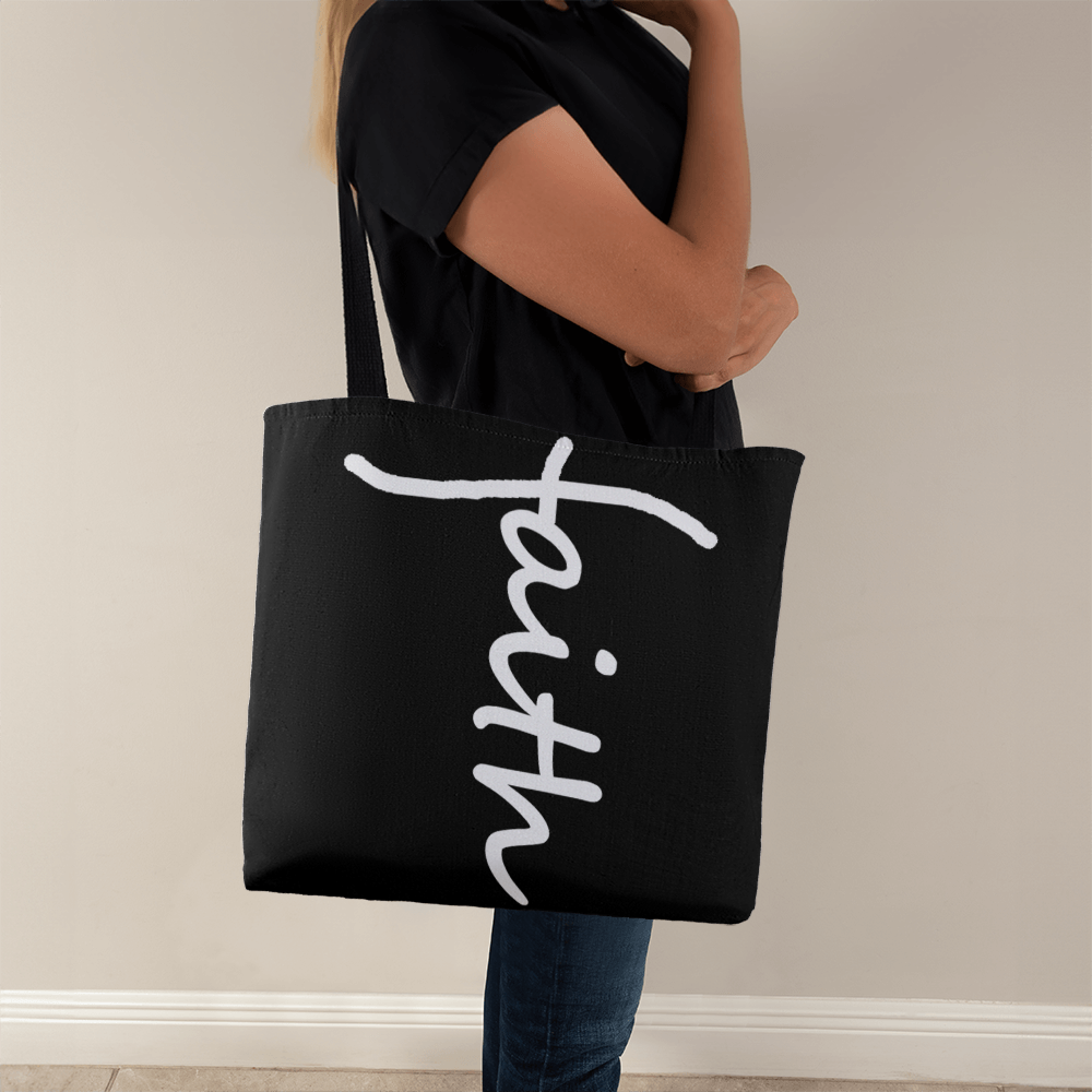 Faith (White) - Classic Tote Bag - Gift for Her - Gift for Him