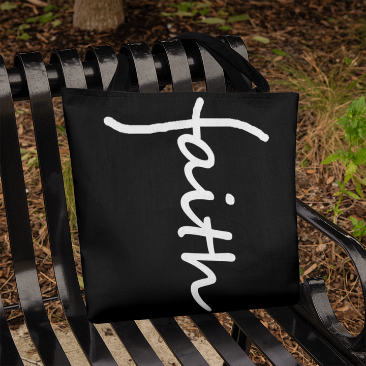 Faith (White) Tote Bag – Gift for Her - Gift for Him