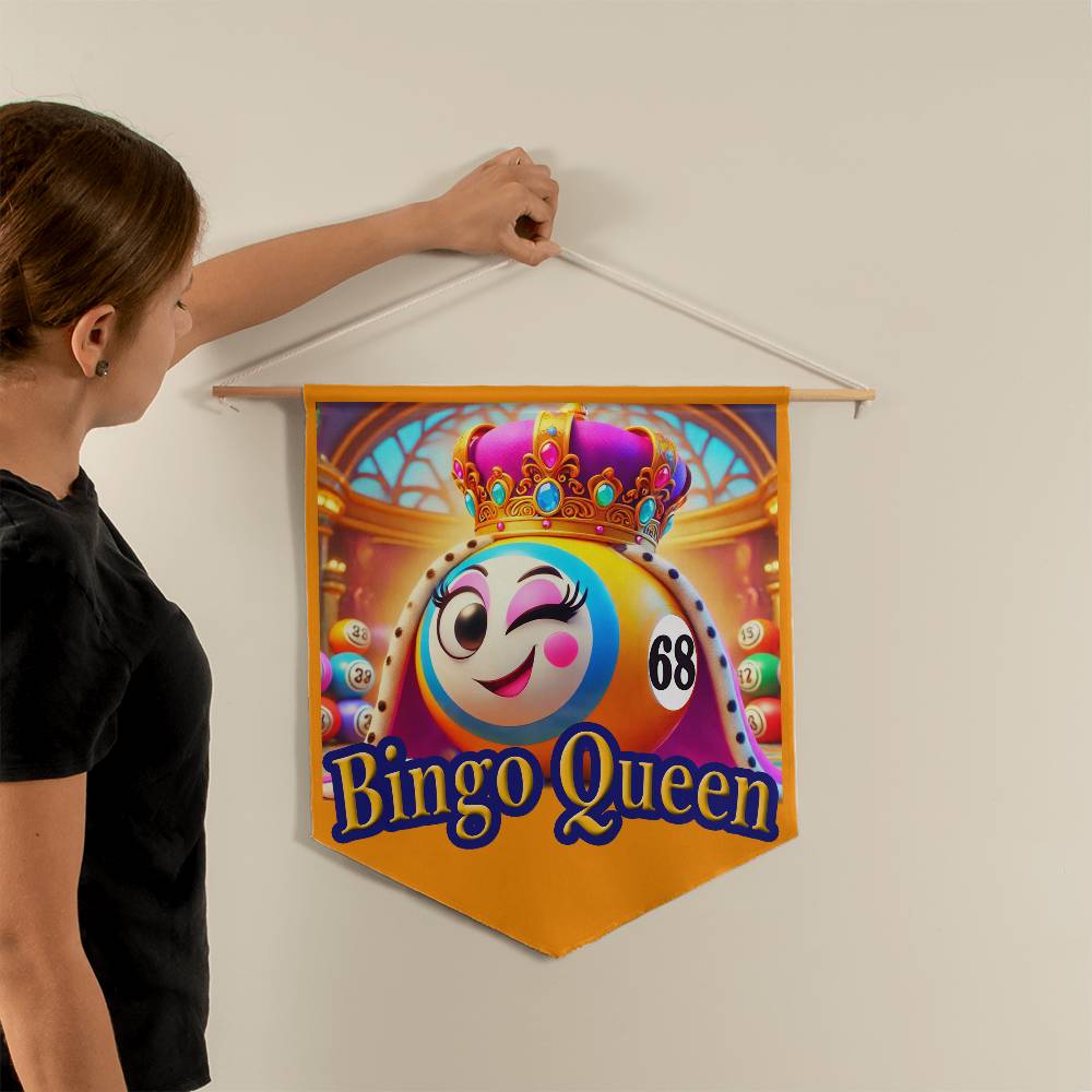 Bingo Queen - Wall Pennant - Gift for Her - Gift for Him