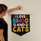 I Love Bingo And Cats - Wall Pennant - Gift for Her - Gift for Him