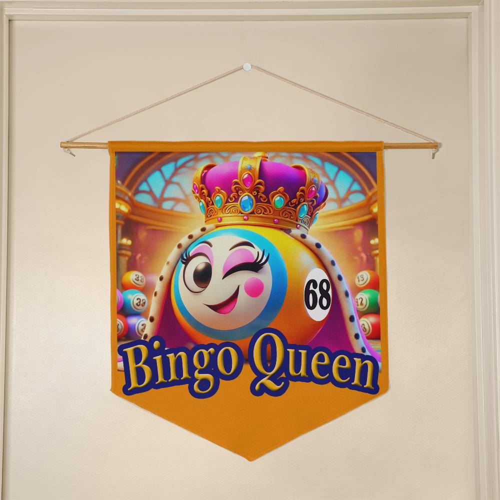 Bingo Queen - Wall Pennant - Gift for Her - Gift for Him