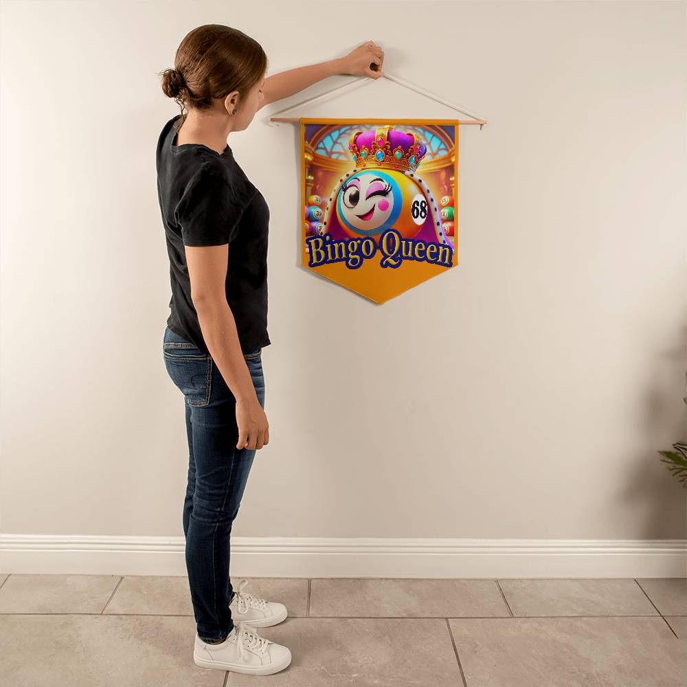 Bingo Queen - Wall Pennant - Gift for Her - Gift for Him