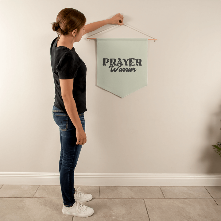 Prayer Warrior Wall Pennant – Gift for Her - Gift for Him