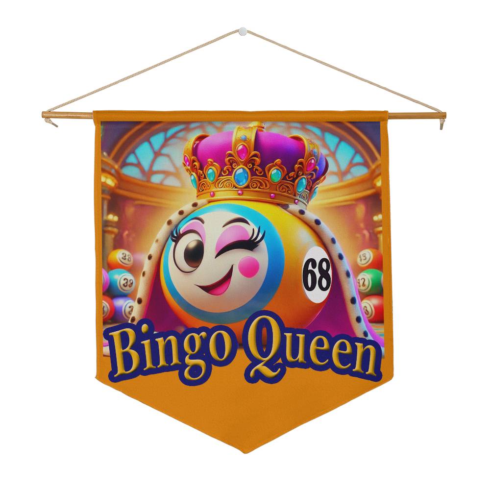 Bingo Queen - Wall Pennant - Gift for Her - Gift for Him