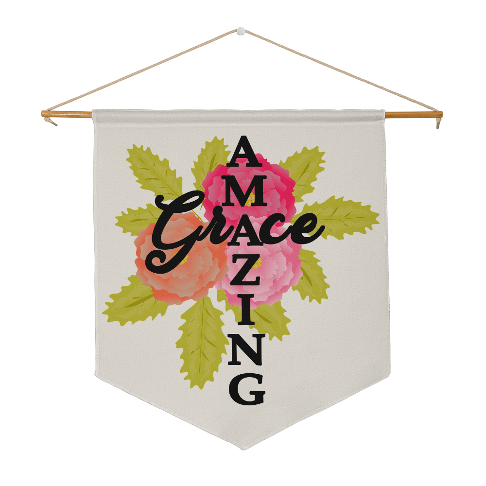Amazing Grace Wall Pennant – Gift for Her