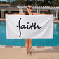 Faith (Black) - Bath Towel - Gift for Her - Gift for Him