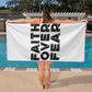 Faith Over Fear (Black) - Bath Towel - Gift for Her - Gift for Him