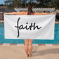 Faith (Black) - Bath Towel - Gift for Her - Gift for Him