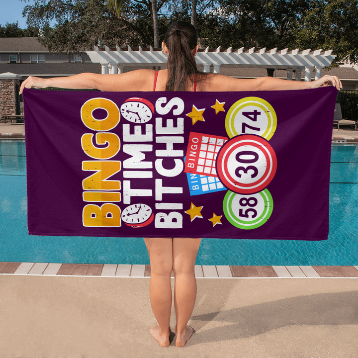 Bingo Time Bitches Bath Towel – Gift for Her