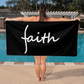 Faith (White) - Bath Towel - Gift for Her - Gift for Him