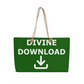 Divine Download - Weekender Tote Bag - Gift for Her - Gift for Him