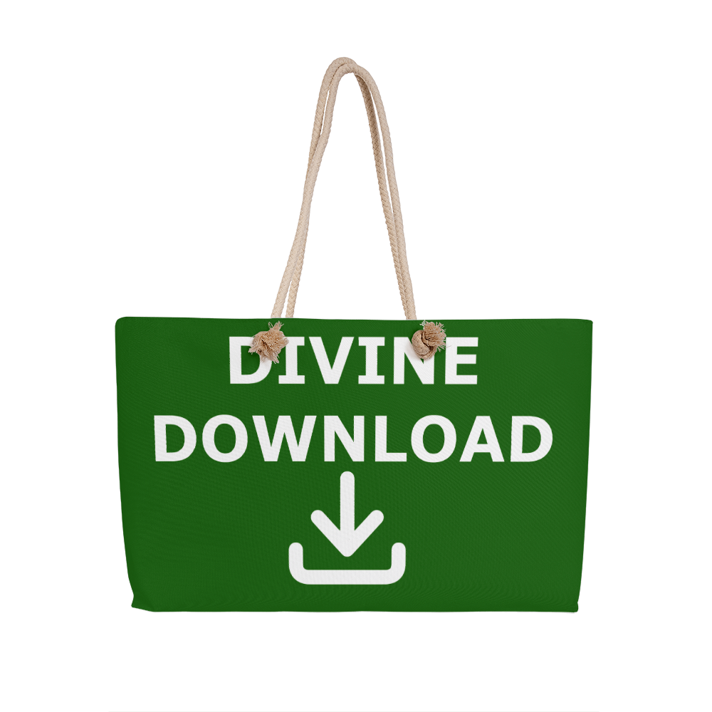 Divine Download - Weekender Tote Bag - Gift for Her - Gift for Him