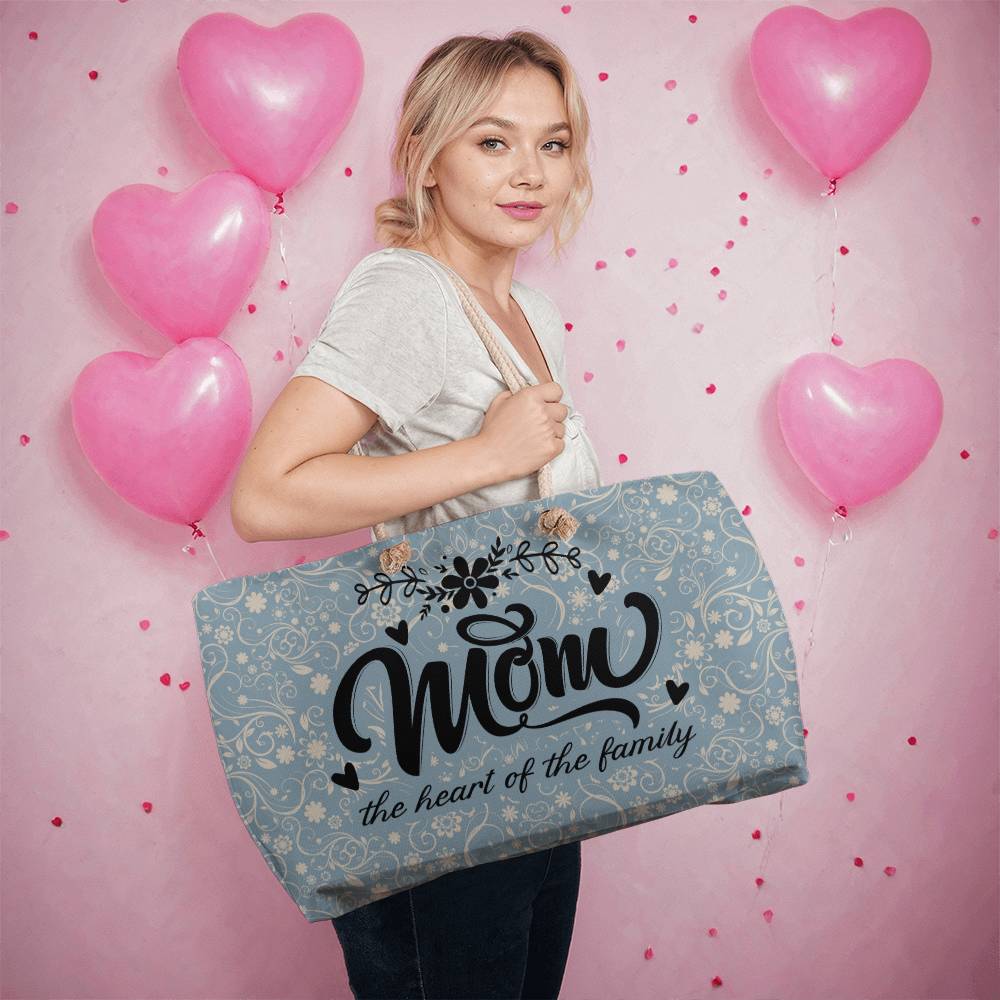 Mom The Heart Of The Family - Weekender Tote - Gift for Her