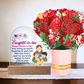 To My Daughter-In-Law, Happy Mother's Day! We Are Truly Happy To Have You As Part Of Our Family - Acrylic Heart & Sweetest Devotion Flower Bouquet - Gift for Mom