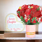 To My Wonderful Awesome Daughter, You Are The Sweetest Melody - Acrylic Heart & Sweetest Devotion Flower Bouquet - Gift for Daughter
