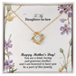 To My Daughter-in-law, Happy Mother's Day! You Are A Kind, Loving And Generous Mother - Love Knot Necklace & Sweetest Devotion Flower Bouquet - Gift for Mom