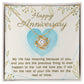 Happy Anniversary, My Life Has Meaning Because Of You - Love Knot Necklace & Sweetest Devotion Flower Bouquet - Gift for Wife - Gift for Girlfriend