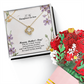 To My Daughter-in-law, Happy Mother's Day! You Are A Kind, Loving And Generous Mother - Love Knot Necklace & Sweetest Devotion Flower Bouquet - Gift for Mom