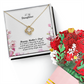 To My Daughter, Happy Mother's Day! It Is Such A Blessing To Get To Watch You With Your Family - Love Knot Necklace & Sweetest Devotion Flower Bouquet - Gift for Mom