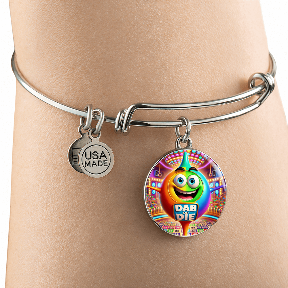 Dab Or Die 2 - Non-Message Card Luxury Circle Bangle - Gift for Her