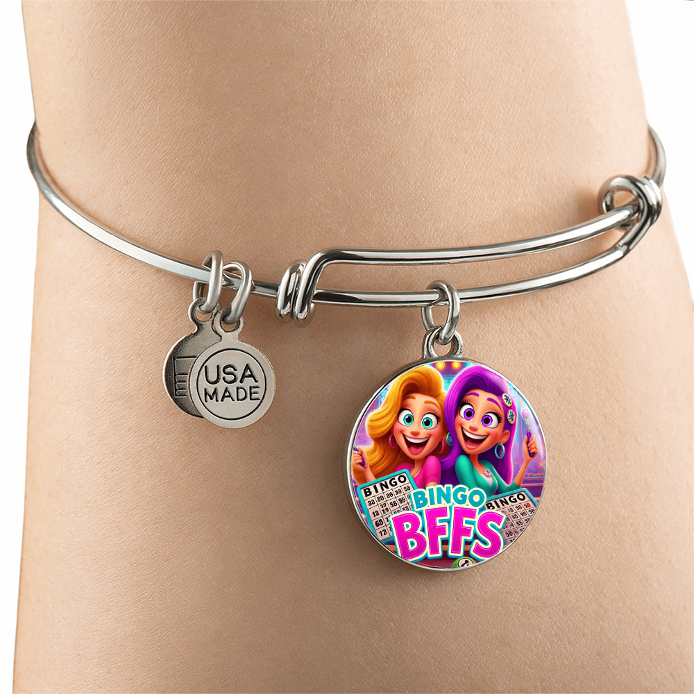 Bingo BFFS 1 - Non-Message Card Luxury Circle Bangle - Gift for Her