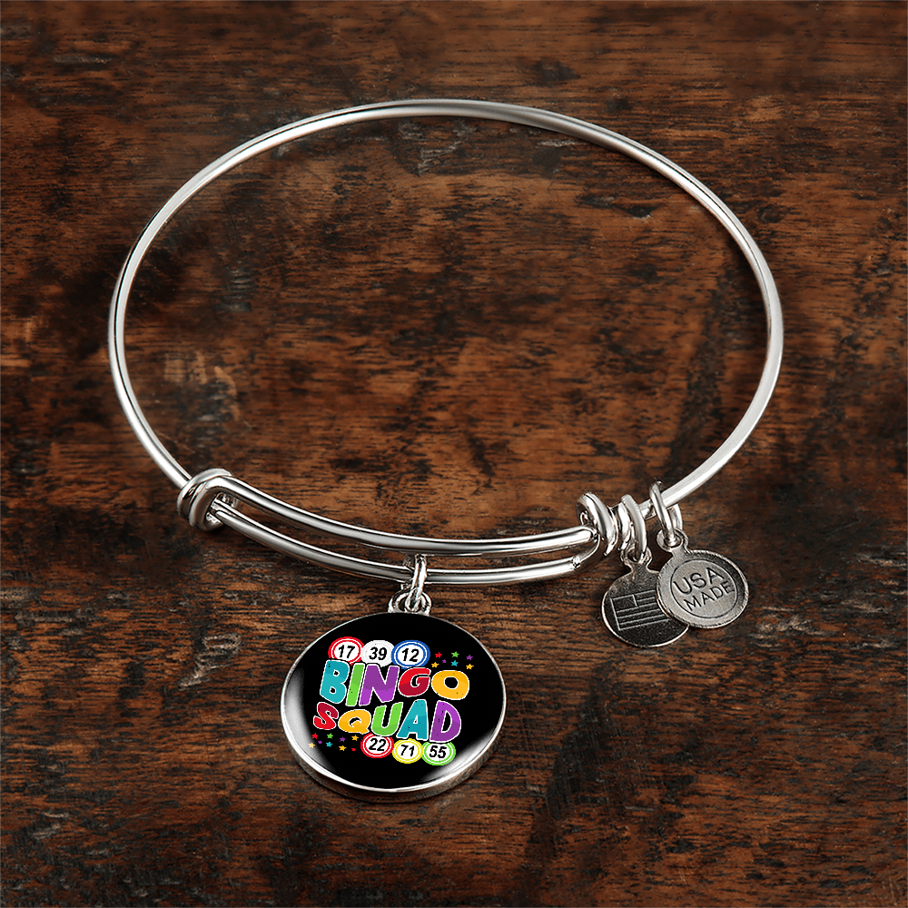 Bingo Squad - Non-Message Card Luxury Circle Bangle - Gift for Her - Gift for Him