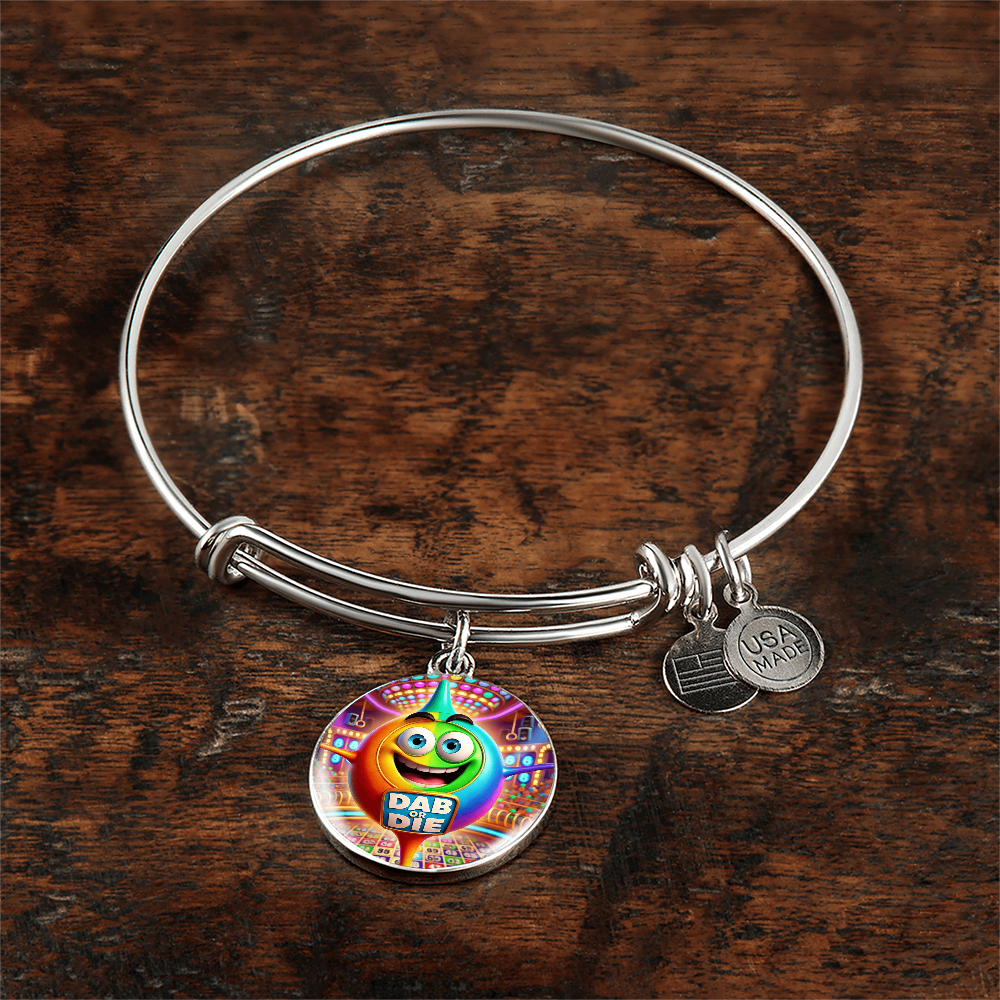Dab Or Die 2 - Non-Message Card Luxury Circle Bangle - Gift for Her