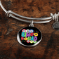 Bingo Squad - Non-Message Card Luxury Circle Bangle - Gift for Her - Gift for Him
