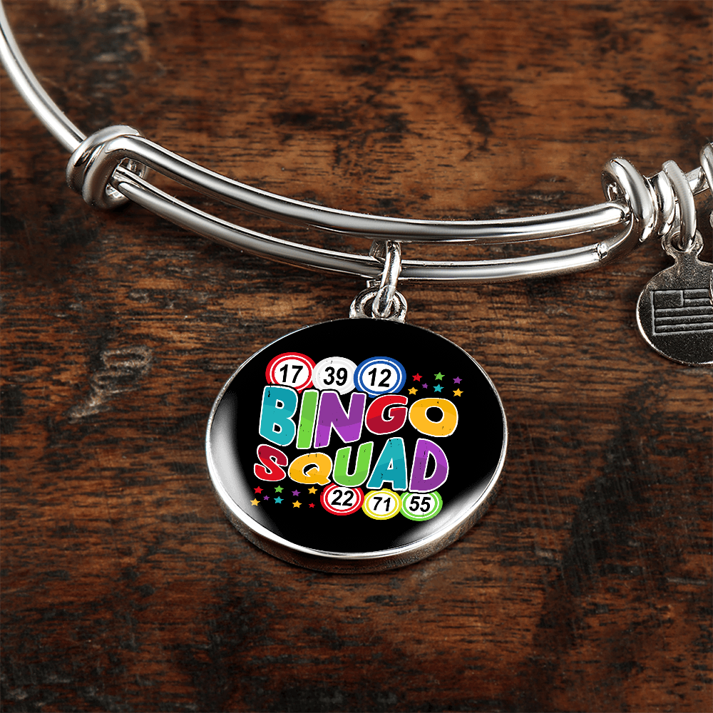 Bingo Squad - Non-Message Card Luxury Circle Bangle - Gift for Her - Gift for Him