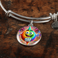 Dab Or Die 2 - Non-Message Card Luxury Circle Bangle - Gift for Her