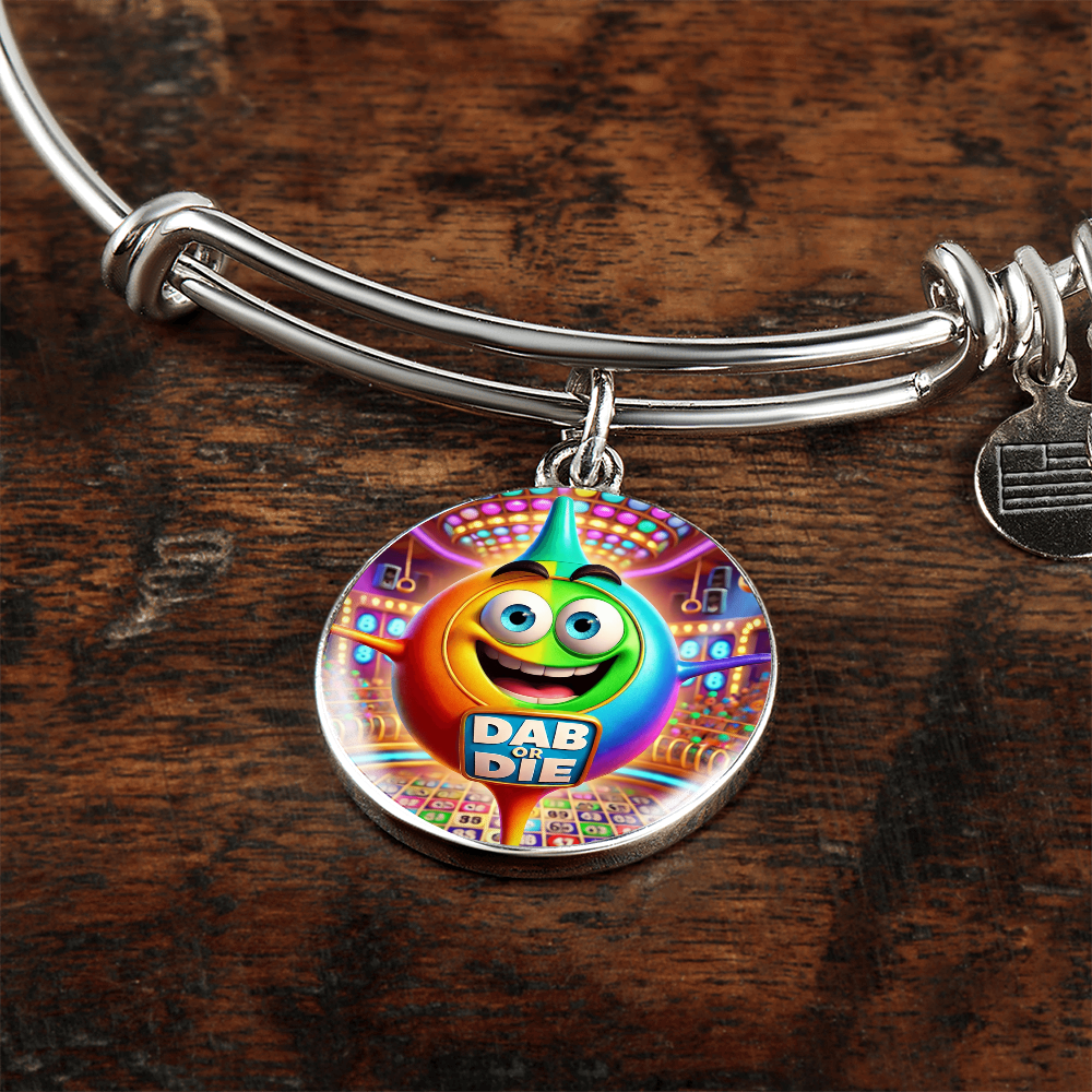 Dab Or Die 2 - Non-Message Card Luxury Circle Bangle - Gift for Her