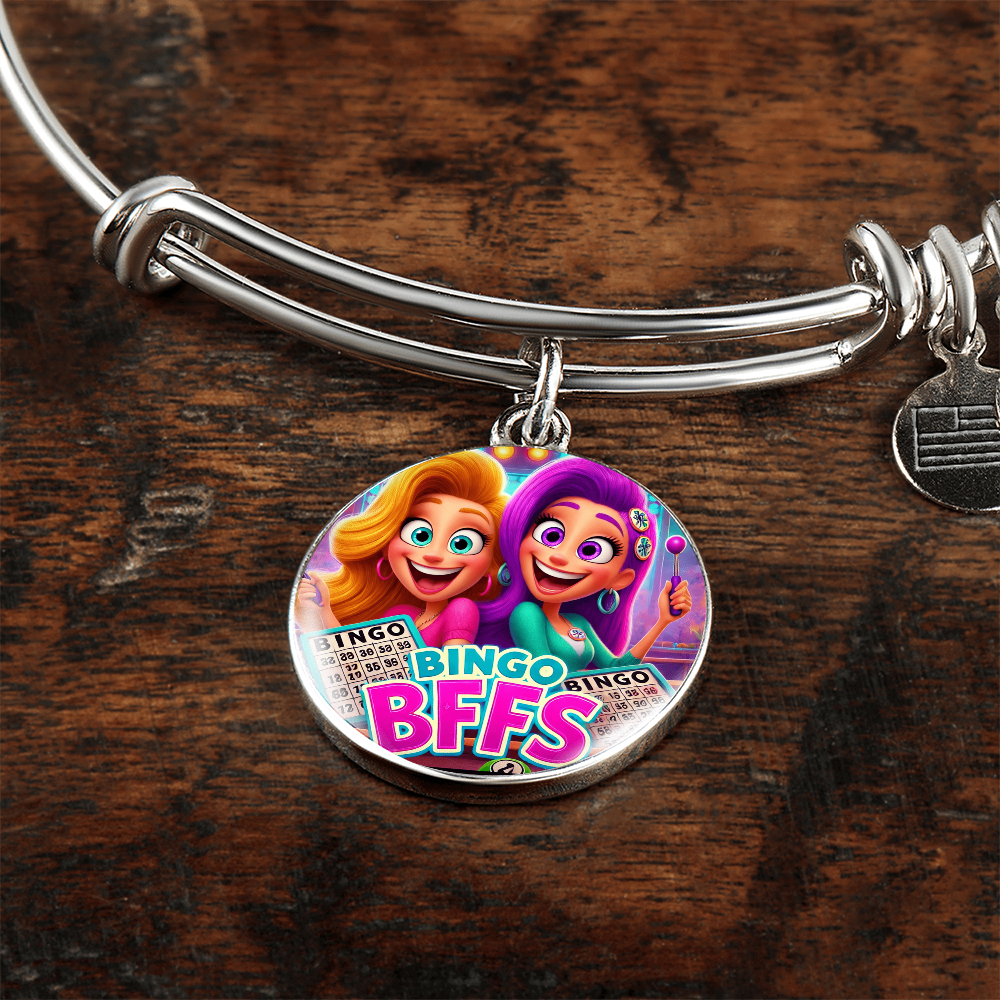 Bingo BFFS 1 - Non-Message Card Luxury Circle Bangle - Gift for Her