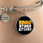 Bingo Time Bitches - Non-Message Card Luxury Circle Bangle - Gift for Her