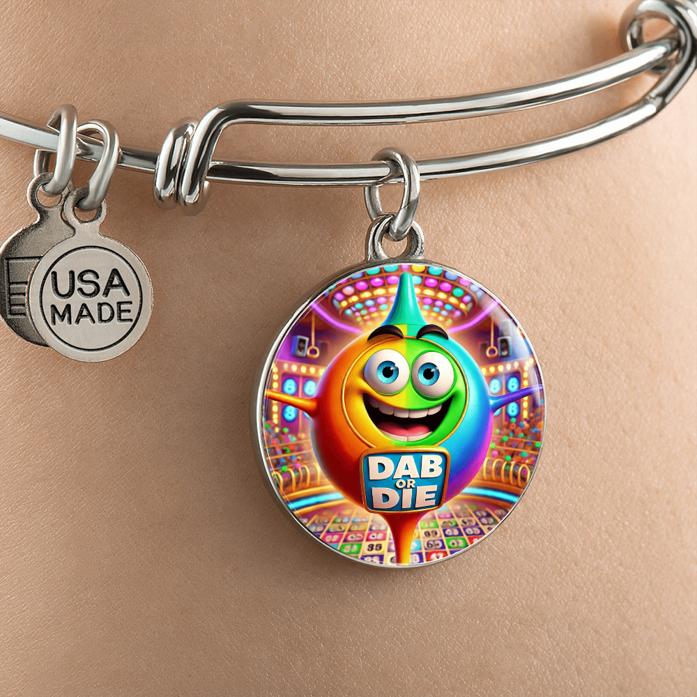 Dab Or Die 2 - Non-Message Card Luxury Circle Bangle - Gift for Her