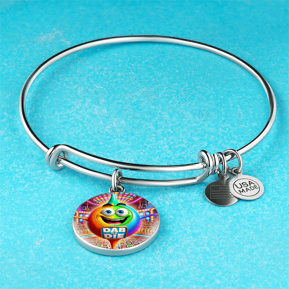 Dab Or Die 2 - Non-Message Card Luxury Circle Bangle - Gift for Her