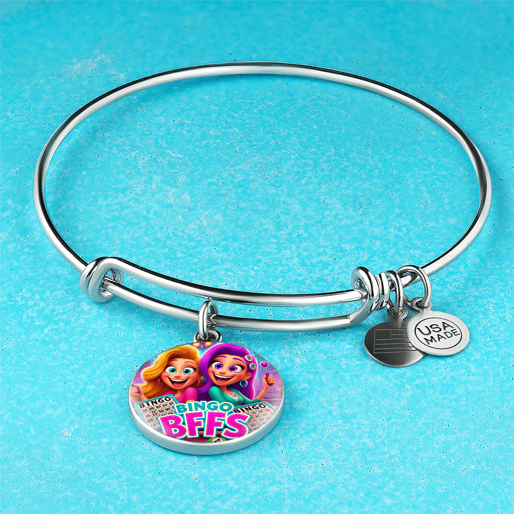 Bingo BFFS 1 - Non-Message Card Luxury Circle Bangle - Gift for Her