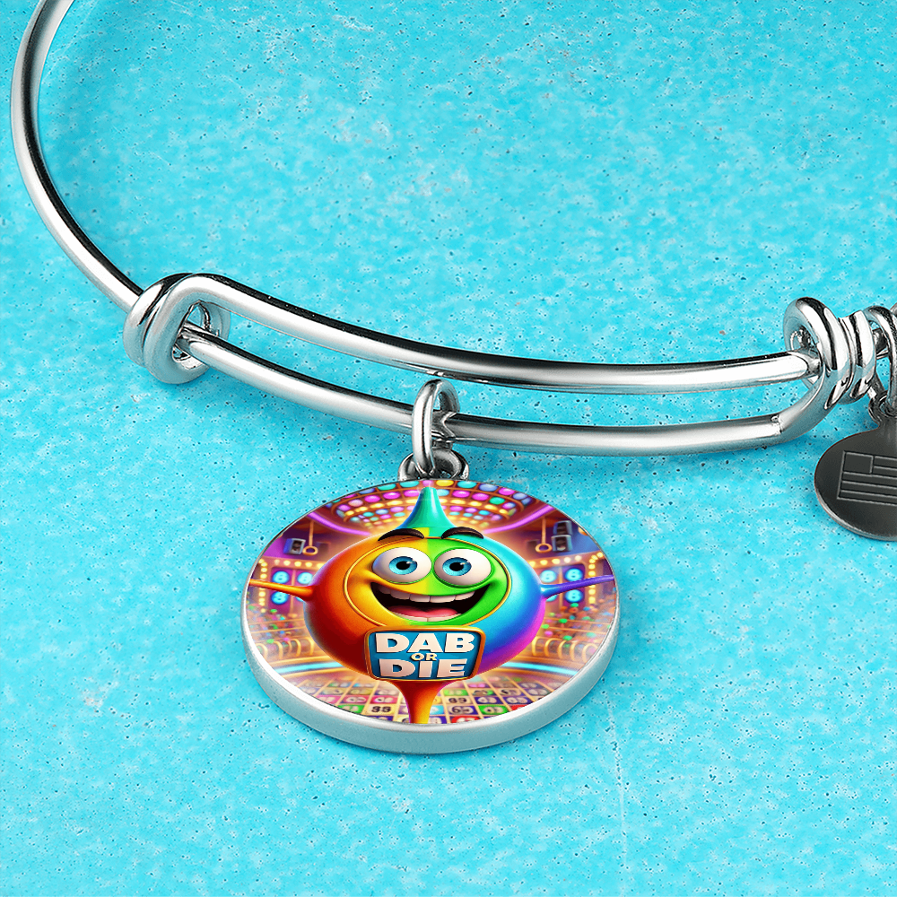 Dab Or Die 2 - Non-Message Card Luxury Circle Bangle - Gift for Her