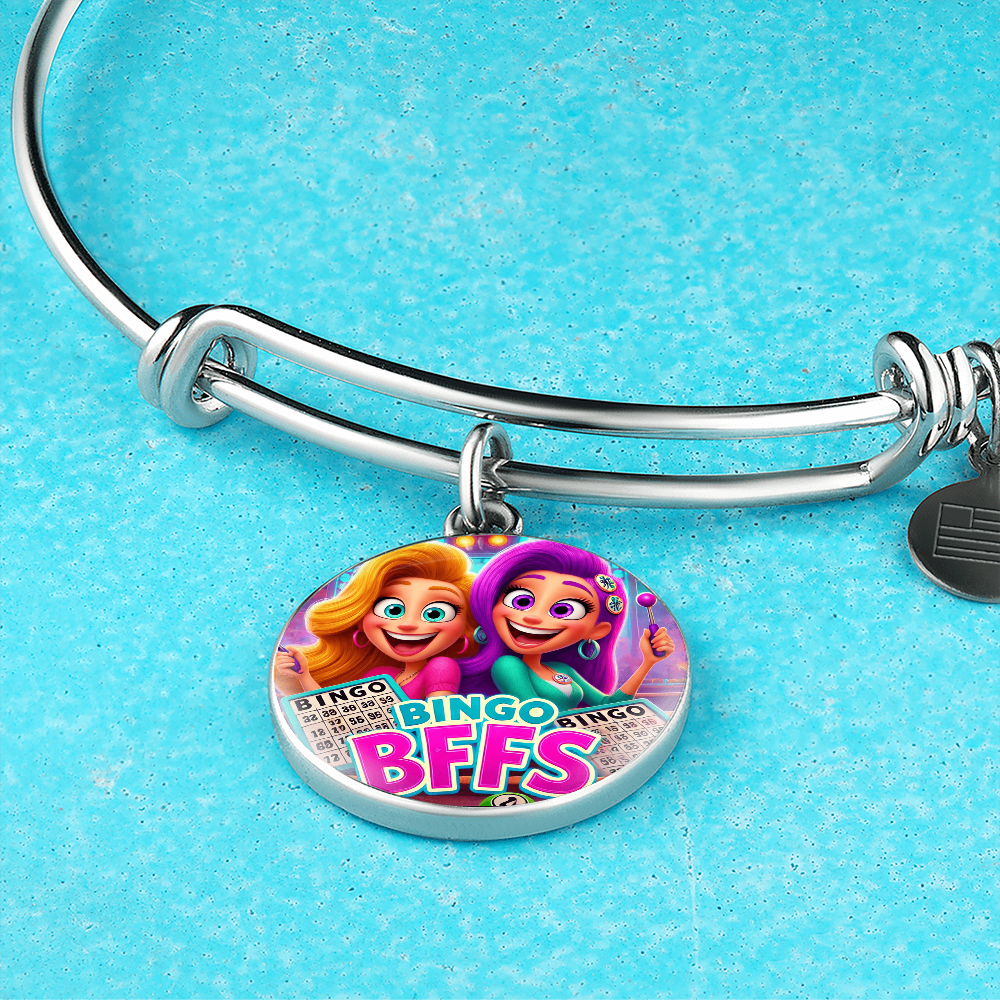Bingo BFFS 1 - Non-Message Card Luxury Circle Bangle - Gift for Her