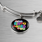 Bingo Squad - Non-Message Card Luxury Circle Bangle - Gift for Her - Gift for Him