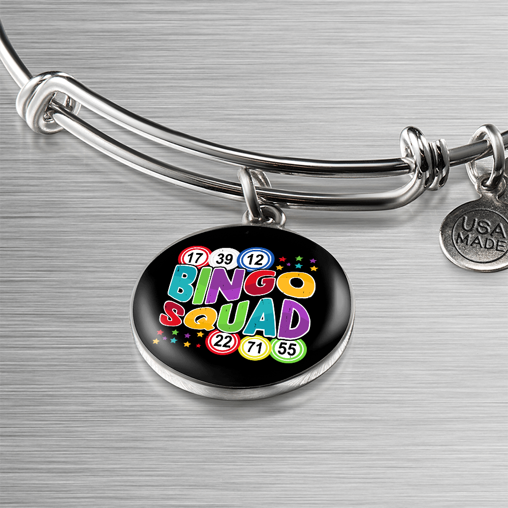 Bingo Squad - Non-Message Card Luxury Circle Bangle - Gift for Her - Gift for Him